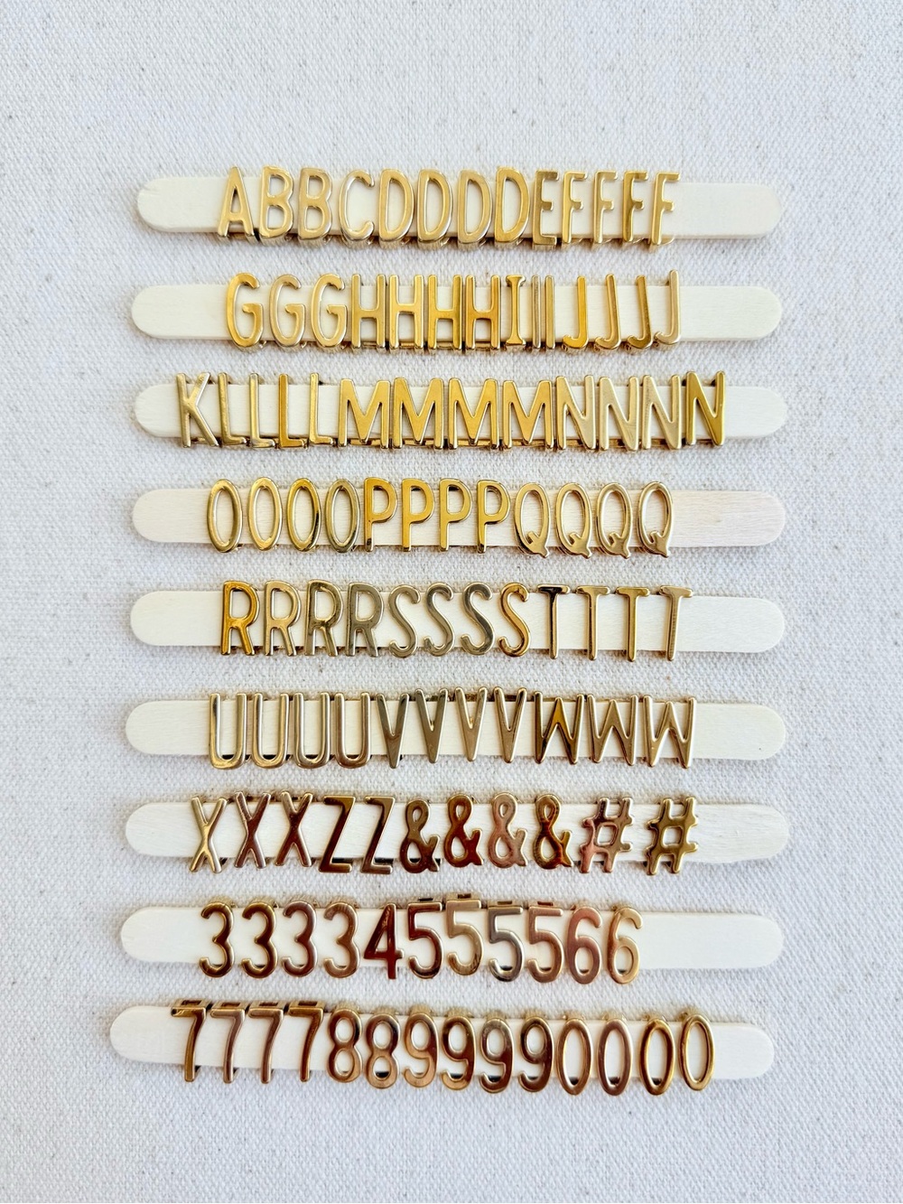 *Gold Letters and Numbers Charms* KEEP COLLECTIVE Retired $8 each